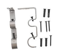 BAZEITFLOW 2 Sets Thickened Iron Curtain Rod Brackets Heavy Duty Rod Supporting Racks with Smooth Finish Easy to Install Drapery Holders for Wall Mounting Stable Support for Random Color