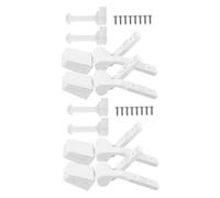BAZEITFLOW 2 Sets White Toilet Hinges Universal Toilet Hinges Replacement Screws Seat Replacement Universal Repair Kit Plastic Seat Bracket Abs