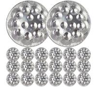 BAZEITFLOW 20 Pcs Escargot Baking Dishes Disposable Tinfoil Snail Plates High Temperature Resistant Grill Pans for Outdoor Camping and Party Baking