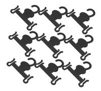 BAZEITFLOW 20 Pcs Plastic Slipper Display Hooks Shoe Drying Hangers Wall-Mount for Retail Store and Home Space Optimization Organizer Black