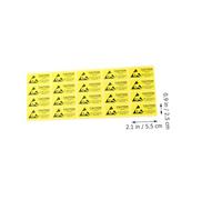 BAZEITFLOW 200 Pcs Static Stickers High Adhesion Electrostatic Warning Decals for Electronic Devices Safety Caution Labels Prevent Static Damage