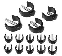BAZEITFLOW 20pcs Adjustable C Shaped Clamp Walking Stick Holder for Tubes Folding Lock Pins for Outdoor Climbing Backpacking Mountaineering Stable and Secure Fixation Accessories