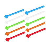 BAZEITFLOW 20pcs Bird Perch Stand with Claw Grinding Function Multi Color Parrot and Parakeet Perches for Birdcage Compact Foot Rest for Budgies and Birds Cage Accessory for Nail Maintenance
