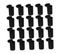 BAZEITFLOW 20pcs Black Plastic Film Canister Holders with Lids Lightblocking Camera Reel Storage Containers for Small Accessories Compatible with All Film Brands Portable and Compact Bead