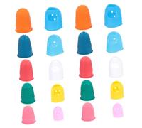 BAZEITFLOW 20pcs Guitar Fingertip Protectors Finger Caps for Relief and Sweat Protection Lightweight Breathable Finger Guards for Left and Right Hands Suitable for Guitar Banjo Mandolin