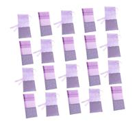 BAZEITFLOW 20pcs Lavender Scented Sachet Bags Organza Gift Pouches for Wardrobe Car Clothes Freshener with Ribbon Closure Dark Purple and Light Purple Cotton Cloth Multipurpose for Jewelry