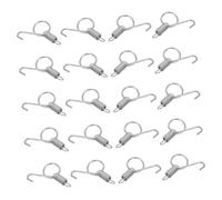 BAZEITFLOW 20pcs Metal Cage Spring Hooks for Small Animal Cages Rabbit Dog Cat Parrot Latch Accessories Easy Install Fixed Stable Lock for Bird and Reptile Enclosures