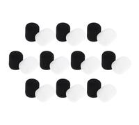 BAZEITFLOW 20pcs Microphone Windscreen Wind Muff Soft Sponge Noise Reducing Covers for Lavalier Headset Mic Outdoor Interviews Conference Recording