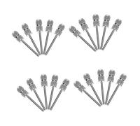 BAZEITFLOW 20pcs Nail Drill Bits Manicure File Bit 2.35mm Sanding Drum Mandrel Silver for Professional Nail Art and Cuticle Care