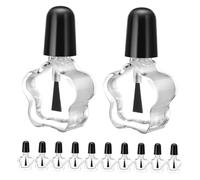 BAZEITFLOW 20pcs Portable Nail Polish Bottle Empty Glass Vial for Nail Art Storage at Home Minimalist Design for DIY Mixing