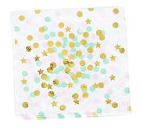 BAZEITFLOW 20pcs Printed Napkins with Golden Stars and Dots Vibrant Dinner Tissue for Wedding Birthday Party Supplies Highly Absorbent and Durable Paper Serviettes
