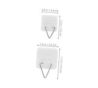 BAZEITFLOW 20pcs Self-Adhesive Picture Hangers Plastic Strong Sticky Hooks for Wall Plate Hanging No-Drill Invisible Holders for Photos Frames Artwork Multisurface Use in Home Bathroom