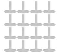 BAZEITFLOW 20pcs White Duck Plug Mount for Car Dashboard - Plastic and Rubber Fixed Display Holder with Hook and Loop Strap, Bath Fixer for Vehicle Decoration and Collectors