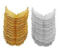 BAZEITFLOW 24pcs 8cm Mini Angel Wings Cake Decorations Golden and Silver Plastic Wings for Birthday and Shower DIY Crafts Creative Ornaments for Cake Toppers and Party Supplies