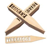 BAZEITFLOW 24Pcs Bamboo Plant Labels Durable Garden Markers for Outdoor Use for Nursery Pots Greenhouses and Flower Beds Easy to Insert Reusable Tags for Herbs and Vegetables