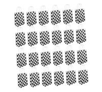 BAZEITFLOW 24pcs Black and White Checkered Paper Treat Bags for Racing Party Favors Reusable Race Car Gift Bags with Sturdy Construction Stylish and Functional for Birthday and Racing Theme