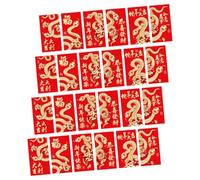 BAZEITFLOW 24PCS Chinese Red Envelopes for Year Snake Festive Red Money Packets with Gold Foil Zodiac Characters Traditional Asian Lucky Hong Bao for Lunar Year Celebration and Spring