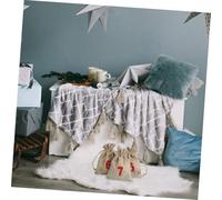BAZEITFLOW 24Pcs Christmas Felt Drawstring Bags Linen Candy Packaging for Advent Calendar Holiday Party Decoration with Clips and Jute Rope