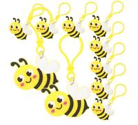 BAZEITFLOW 24pcs Cute Bee Keychains for Women Lightweight Key Ring Backpack Purse Hanging Decorations Party Favors