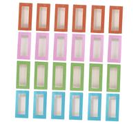 BAZEITFLOW 24pcs False Eyelash Case with Transparent Window Lightweight Paper Eyelash Organizer Box Design Portable Makeup Storage for Travel