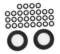 BAZEITFLOW 24pcs Rubber Gaskets with Mesh Filter Screen for Shower Hose Plumbing Washers for Faucet Sealing Easy Installation Debris-filtering Water Hose Seals