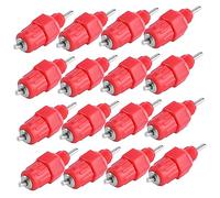 BAZEITFLOW 25 Pcs Chicken Nipple Water Drinker Chick Feeder Automatic Chicken Drinking Poultry Feeders Red