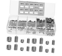 BAZEITFLOW 250pcs Stainless Steel Pointed Internal Socket Screws Kit with Clear Storage Box Machine Screws for Door Handles Faucets Appliances Home and Industrial Repairs