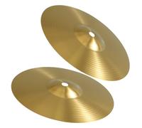 BAZEITFLOW 2pcs 10-inch Brass Jazz Drum Cymbals Set for Drum Kit, Crash Cymbals for Practice and Performance, Percussion Instrument Accessories for Musicians