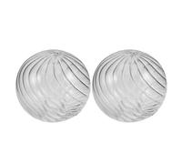 BAZEITFLOW 2pcs 3.1 Inch Replacement Spherical Glass Lampshade for Modern Pendant Ceiling Light, Hanging Lamp Globe Cover for Wall Sconces and Chandeliers