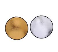 BAZEITFLOW 2PCS 30cm Small 2-in-1 Gold Silver Photography Light Reflectors Portable Photo Reflector Props for Outdoor and Studio Lighting