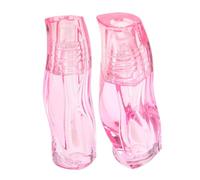 BAZEITFLOW 2pcs 3ml Twist Shape Lip Gloss Tubes Thick Wall Semi- Refillable Lipstick Containers for DIY Lip Balm and Makeup