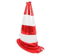 BAZEITFLOW 2Pcs 4D Self-Standing Racing Traffic Cone Foil Balloons for Birthday Party Decoration, Road Safety Car Balloon Props for Race-Themed Events and ’ Celebrations