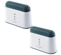 BAZEITFLOW 2Pcs Activated Charcoal Refrigerator Deodoriser Box Reusable White Case Moisture Absorber for Fridge Freezer Fresh Air Odour Control Compact Portable Storage