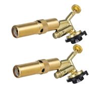 BAZEITFLOW 2pcs Adjustable Flame Torch Heads Lightweight Portable Gas Burner for Cooking Welding Soldering Outdoor Camping BBQ Manual Ignition Stable Fire Output