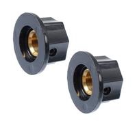 BAZEITFLOW 2pcs Adjustable Plastic Linear Taper Rotary Potentiometer Control Knobs with Knob Caps for Electric Guitar and Synthesizer Replacement Parts, Creative Design and Fine Workmanship