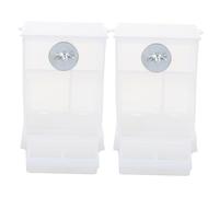 BAZEITFLOW 2Pcs Automatic Bird Feeder Splash Bird Food Box Easy to Clean Design Convenient Feeding