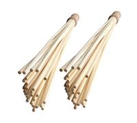 BAZEITFLOW 2PCS Bamboo Body Massage Sticks for Neck Shoulder Back and Legs Flexible Handheld Tapping Massager Tools for Muscle Fatigue Relief Traditional Gua Sha Therapy for Home and Travel