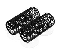 BAZEITFLOW 2pcs Betta Tunnel Swim Tube Aquarium Tank Decor Black Fish Shelter Hideout for Betta Guppies Shrimp with Natural Aesthetic Design Safe Material
