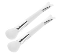 BAZEITFLOW 2pcs Blush Brush Nose Contour Makeup Dual End Tools Soft Hair Face Brushes for Makeup Beginners Women Eyeshadow Application