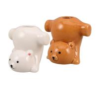 BAZEITFLOW 2pcs Cartoon Animal Toothbrush Holder Cute Boys and Girls Bathroom Organizer Toothbrush Storage Rack Toothpick Dispenser for Bathroom Sink