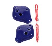 BAZEITFLOW 2pcs Ceramic Ocarina Small Musical Instrument C Key Wind Ocarina for Adults Beginners School Music Class