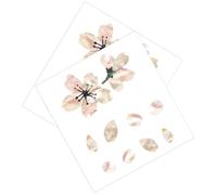 BAZEITFLOW 2pcs Cherry Blossom Guitar Fingerboard Stickers Self-adhesive Decorative Decals for Acoustic Electric Guitar Fretboard DIY Creative Music Instrument Accessories