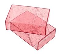 BAZEITFLOW 2pcs Cigarette Box Capacity Plastic See-Through Portable Cigarette Case Box for Everyday Carry