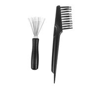 BAZEITFLOW 2pcs Cleansing Comb Hair Cleaning Brush Tool Mini Handle Comb Dust Cleaner for Grooves Cleaning at Home Salon