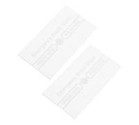 BAZEITFLOW 2pcs Clear Manual Fire Alarm Switch Cover Replacement Glass Breakage Panel Water-Resistant Safety Emergency Device with Enhanced Visibility for Fire Call Points