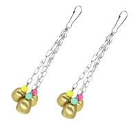 BAZEITFLOW 2Pcs Colorful Parrot Bell Cage for Birds Stress Relief Hanging for Cockatiels and Parakeets Mental Stimulation and Anxiety Reduction for Pet Parrots Random Color