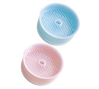 BAZEITFLOW 2pcs Convenient Cat Grass Planter Box Soilless Planting Container for Indoor Cats Double Design Easy Watering Blue Pink