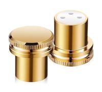BAZEITFLOW 2pcs Copper Female Xlr Balance Adapter Caps Microphone Connector End Protectors Dustproof Shielding Covers for Noise Reduction and Durable Connector Protection