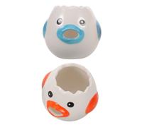 BAZEITFLOW 2pcs Creative Ceramic Egg Separator Cute Cartoon Kitchen Gadget for Effortless Egg Yolk White Separation for Baking and Cooking Enthusiasts
