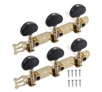 BAZEITFLOW 2Pcs Creative Folk Tuner Durable Musical Instrument Pegs for Acoustic Guitar Shaped Black Guitar Pegs for Easy Tuning and Stylish Decor
